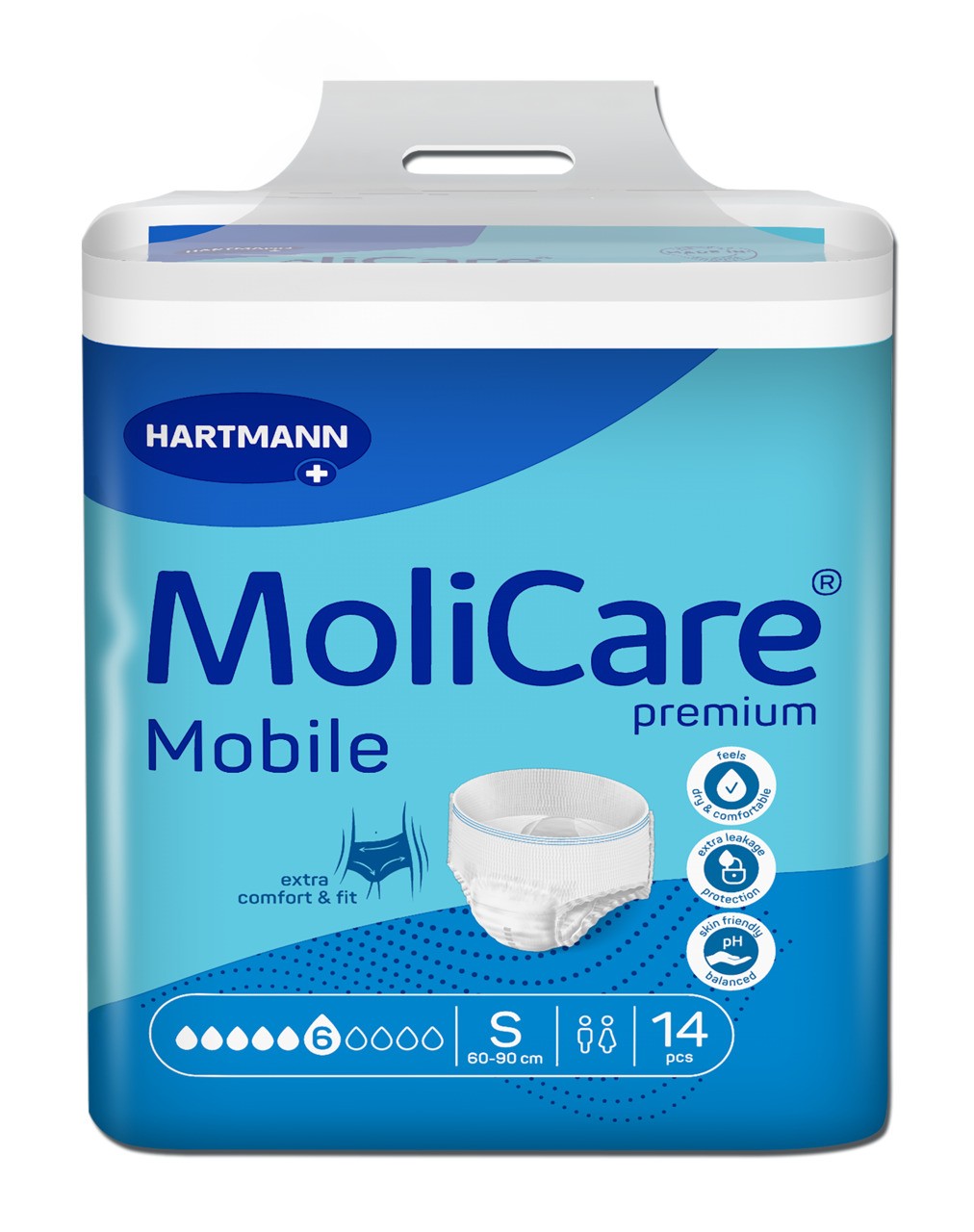 MoliCare Premium Mobile Chiloti adulti S, 14 bucati – 6 picaturi, Hartmann
