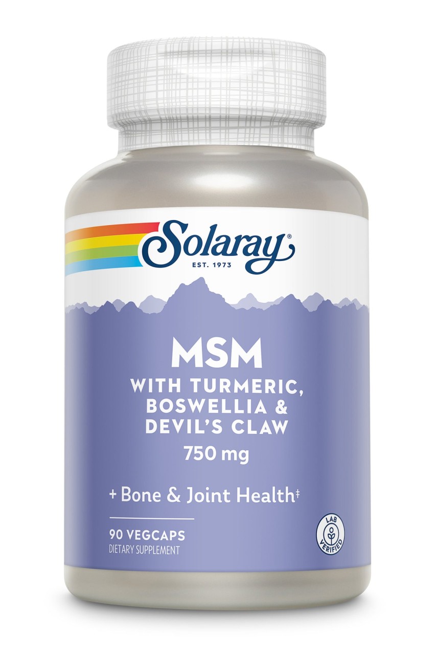 MSM 750 mg Solaray, 90 capsule vegetale, Secom