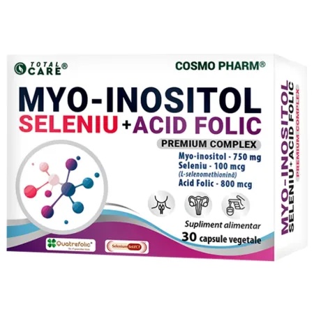 Myo-inositol + Seleniu + Acid folic, 30cps. veg, Cosmopharm