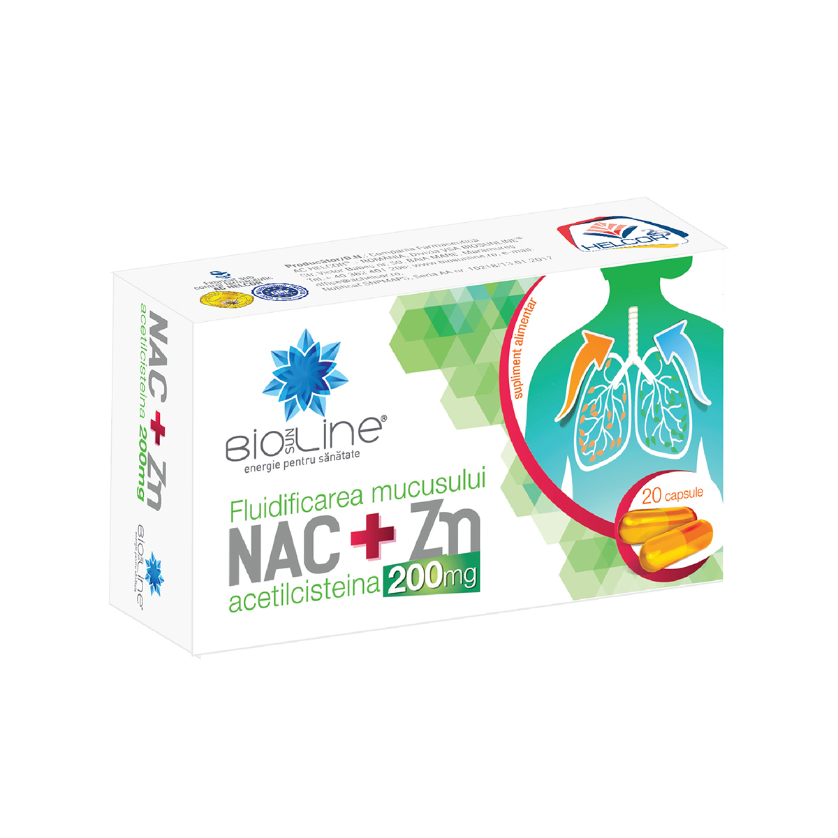 NAC+Zn 200mg, 20 capsule, BioSunLine