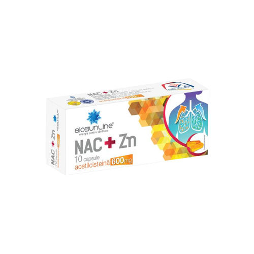 Nac+Zn 600mg, 10 capsule, Helcor