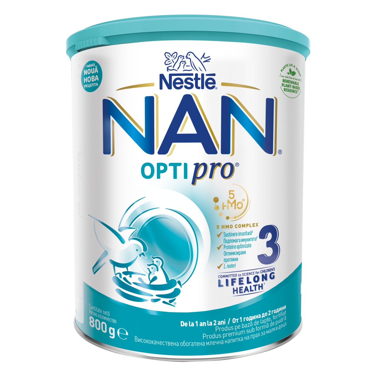 NAN OPTIPRO 3 HMO 800g – Lapte praf copii +1 an | Nestle