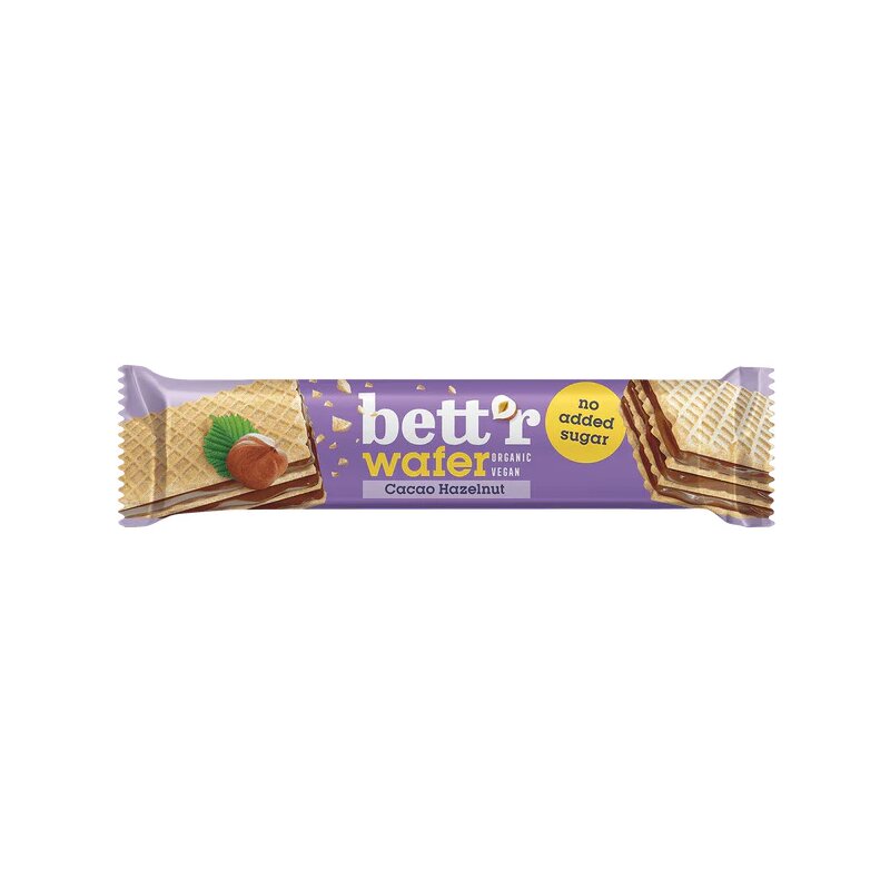 Napolitana cu crema de alune de padure si cacao indulcita cu eritritol bio 30g Bettr