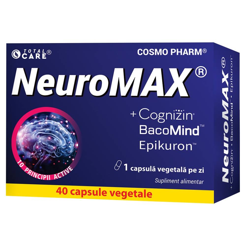 NeuroMAX + Cognizin, 40 capsule vegetale, Cosmo Pharm