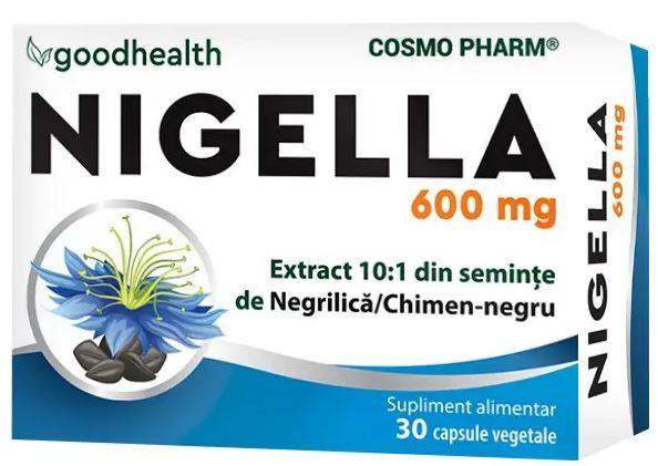 NIGELLA, NEGRILICA 600mg, 30 capsule - COSMO PHARM - poza 1