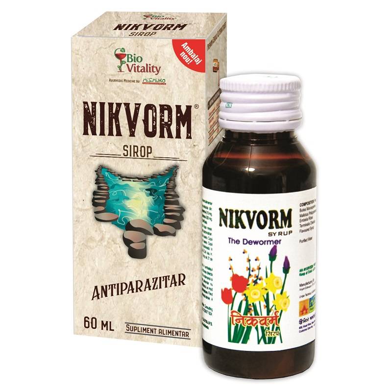 Nikvorm sirop antiparazitar 60ml - Bio Vitality - poza 1
