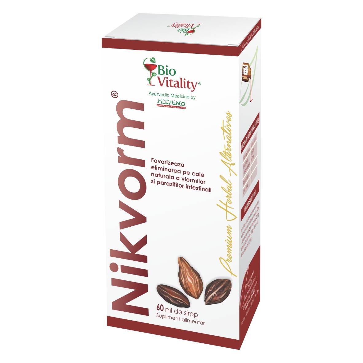 Nikvorm sirop antiparazitar 60ml - Bio Vitality - poza 2