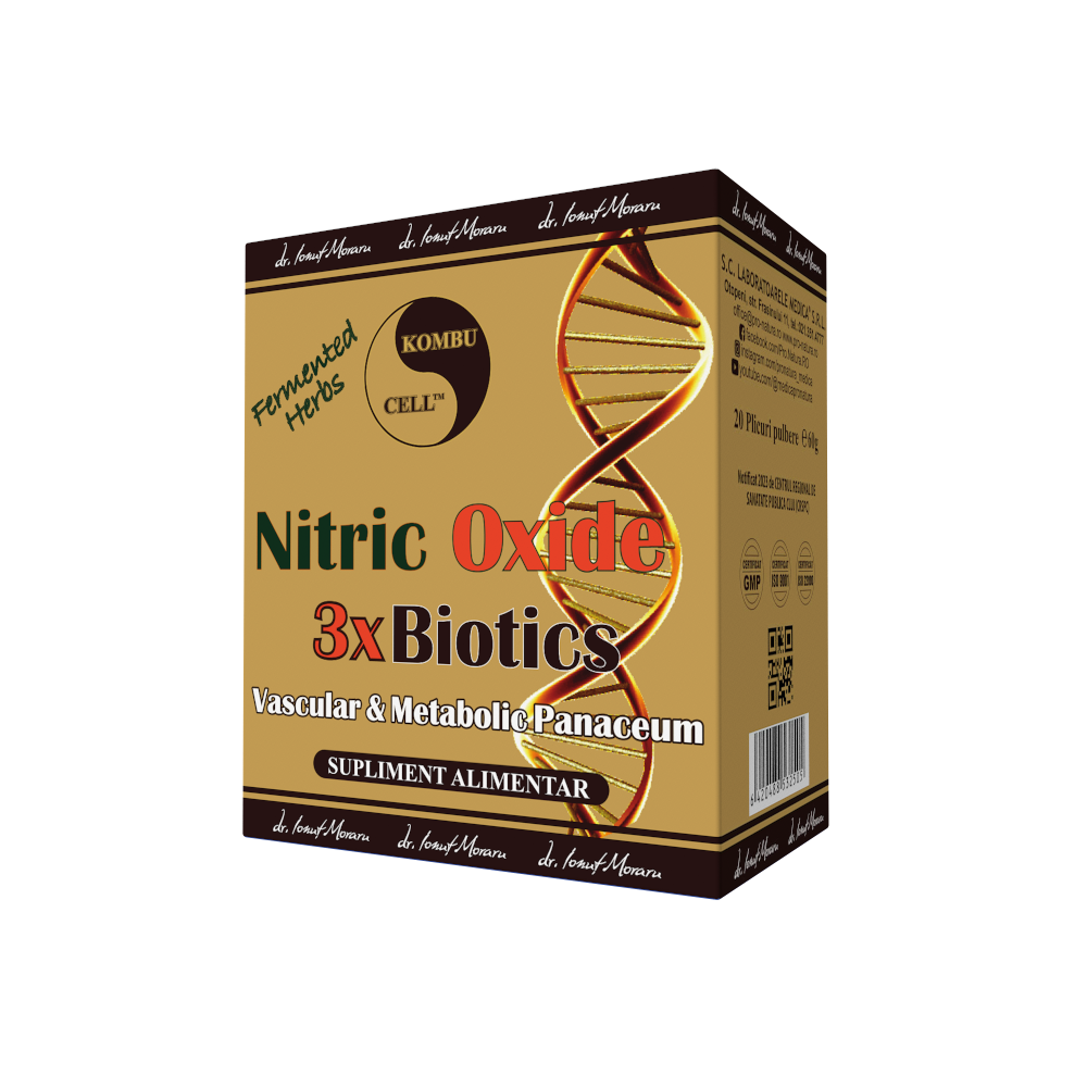 Nitric Oxide 3xBiotics, sustine sanatatea vasculara, 30 plicuri, Medica - Pro Natura
