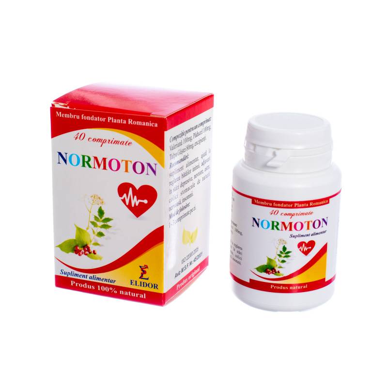 Normoton - reglator de ritm cardiac, 40 comprimate, Pontica - Elidor - poza 1