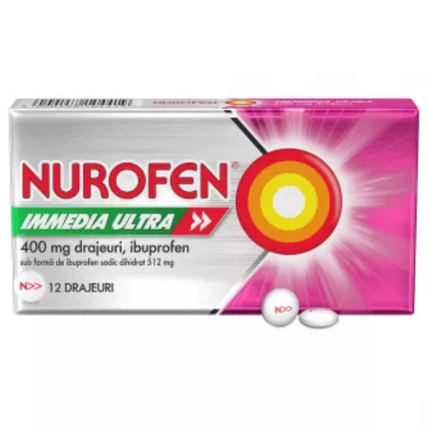 Nurofen Immedia Ultra 400 mg, Reckitt Benckiser | 12 drajeuri