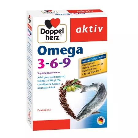 Omega 3-6-9 + vitamina E, 30 capsule, Doppelherz