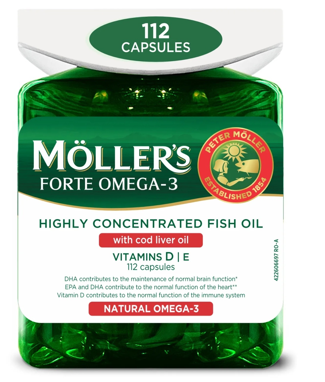 Omega 3 Forte, 112 capsule, Moller's