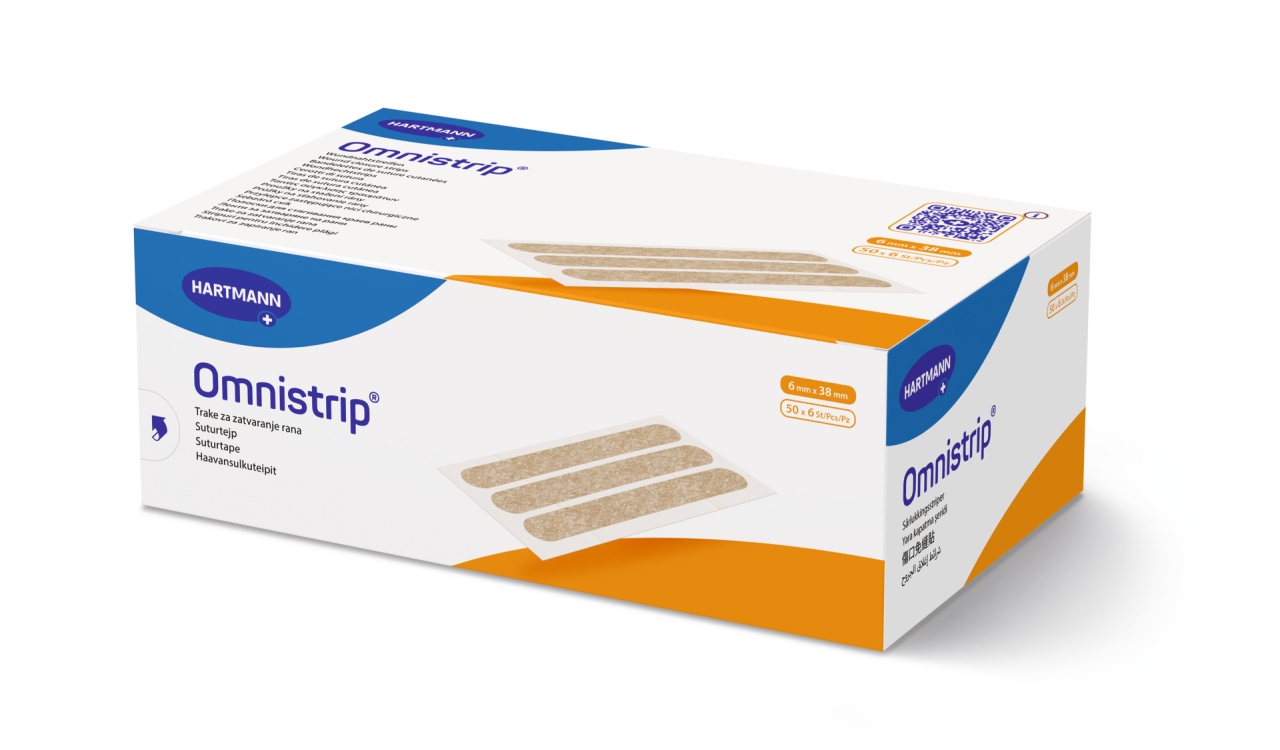 Omnistrip 6 x 38 mm, 50 buc – Plasturi inchidere plagi Hartmann