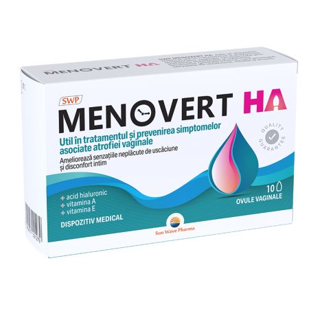 Ovule vaginale Menovert HA, Sun Wave Pharma | 10 ovule