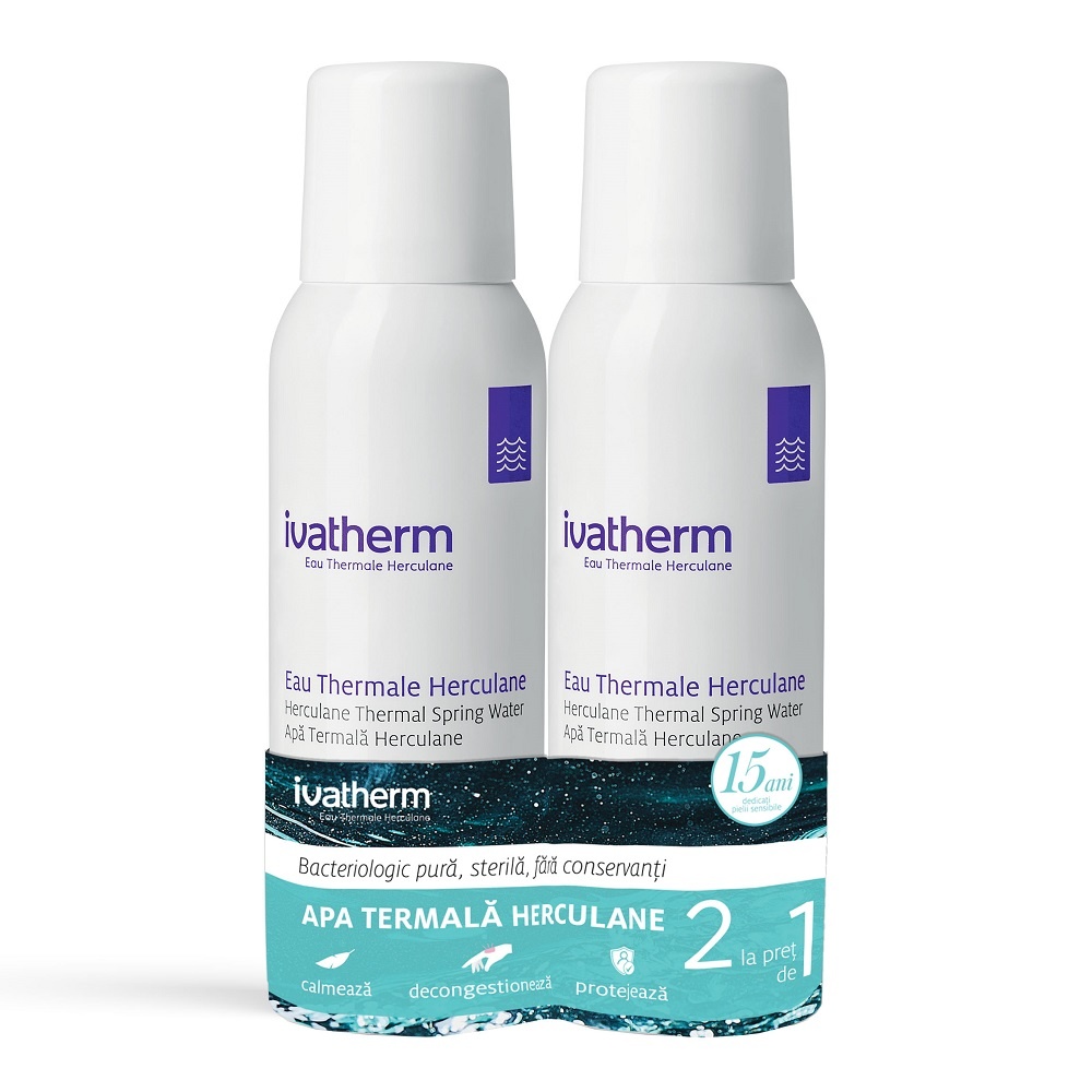Pachet Apa termala Herculane spray, 100ml, 2 bucati, Ivatherm
