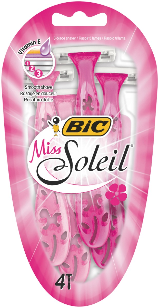 Pachet Aparat de ras Miss 4 Soleil, 4 bucati, BIC