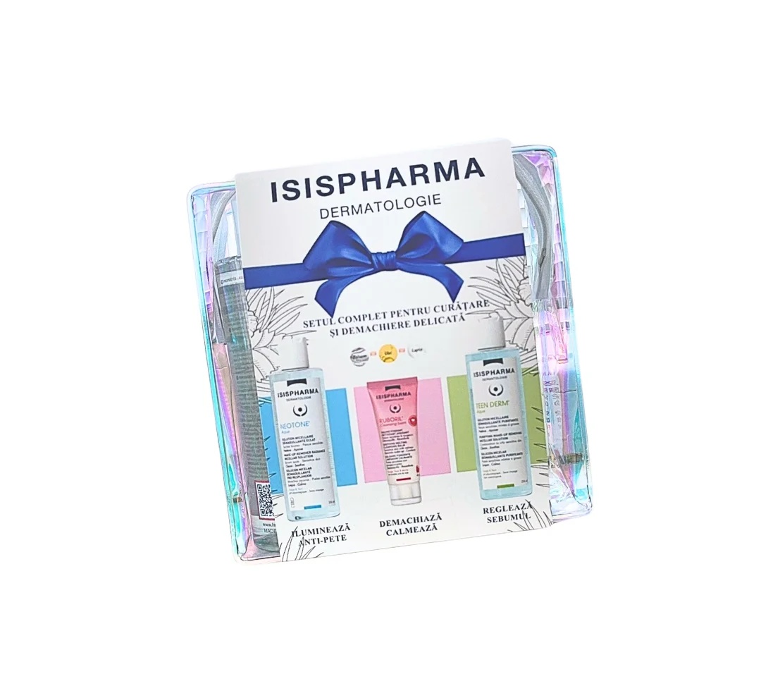Pachet Balsam de curatare Ruboril pentru piele sensibila, 100ml + Lotiune micelara Neotone Aqua, 250ml + Lotiune micelara Teen Derm Aqua, 250ml, Isis