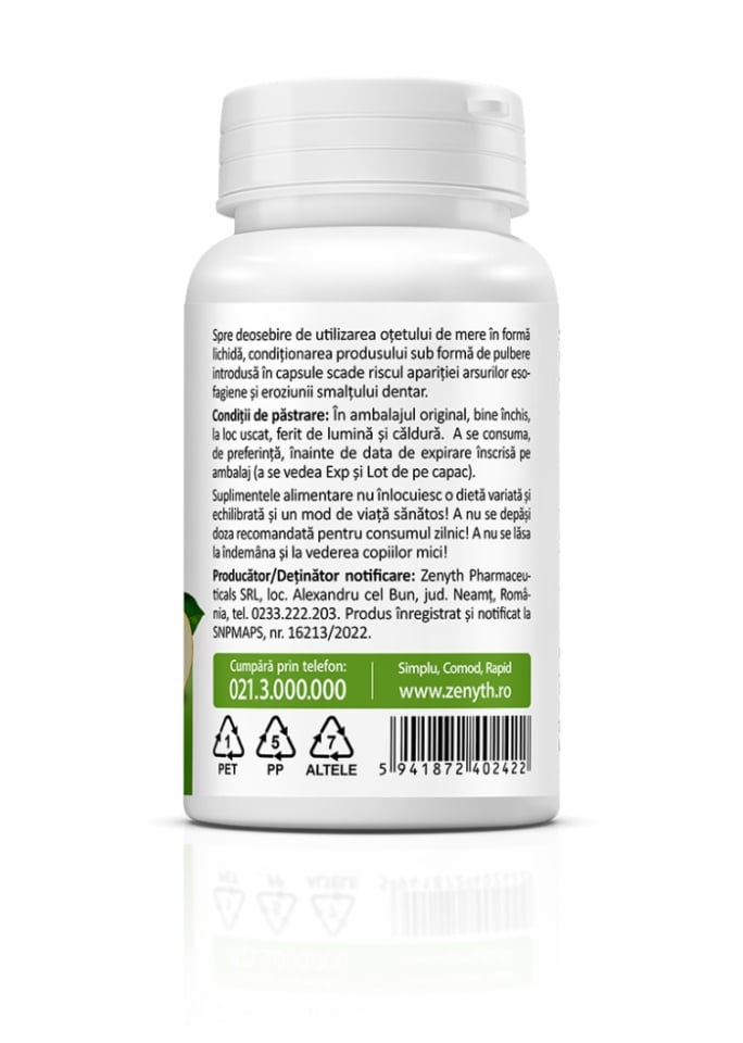 Pachet Berberină 500 mg și Oțet din cidru de mere, Zenyth - poza 5
