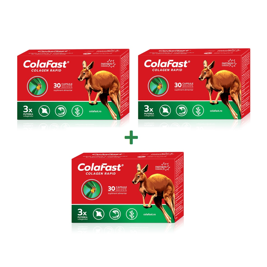 Pachet Colafast Colagen Rapid, 3 cutii*30 capsule, Good Days Therapy