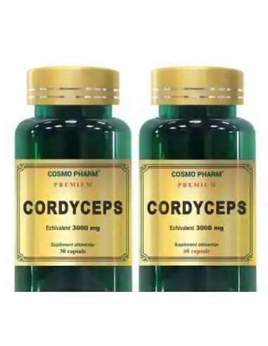 Pachet Cordyceps 300mg, 60 + 30 capsule, Cosmopharm