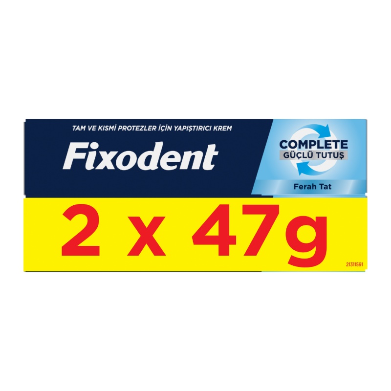 Pachet crema adeziva pentru proteze Fixodent Complete Fresh, 47g, 2 bucati, P&G