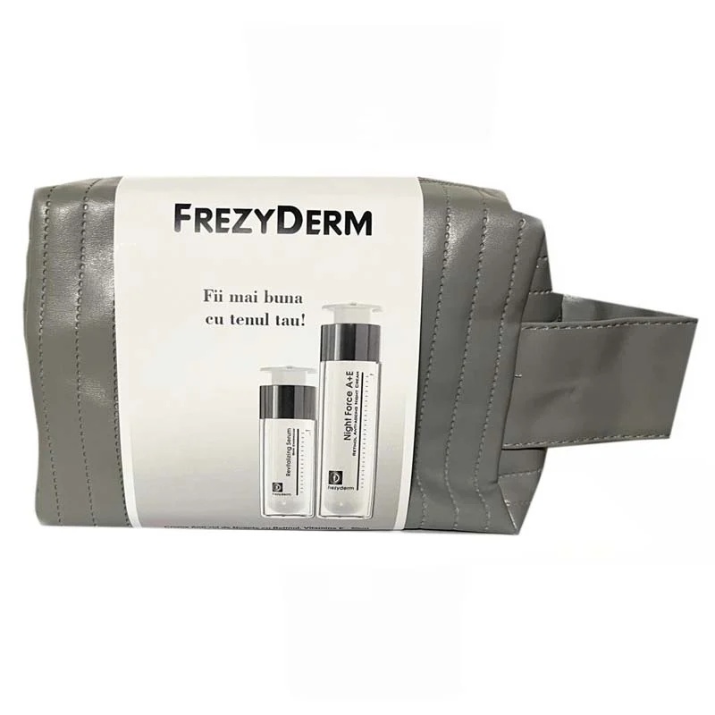 Pachet Crema anti-rid de noapte cu Retinol si Vitamina E Night Force A+E, 50ml + Ser revitalizant, 30ml, FrezyDerm