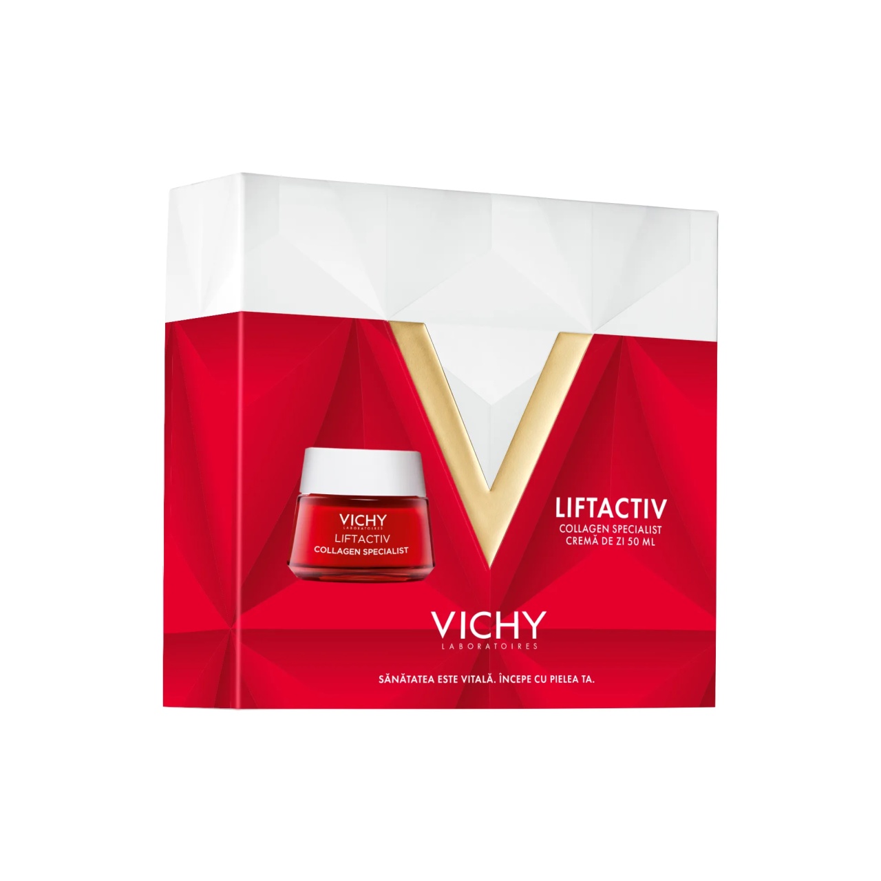 Pachet Crema de zi Liftactiv Collagen Specialist, 50ml + Crema de noapte Liftactiv Collagen Specialist, 15ml, Vichy