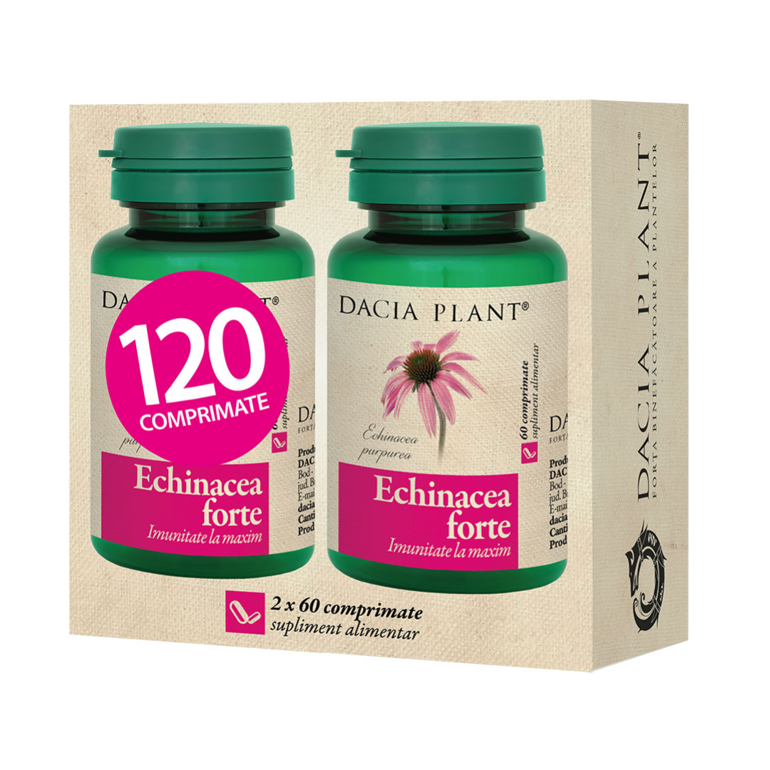 Pachet Echinacea Forte, 120 comprimate, Dacia Plant