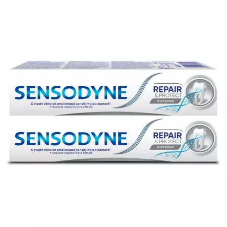 Pachet Pasta de dinti Sensodyne Repair&Protect Whitening,75ml+75 ml, Haleon