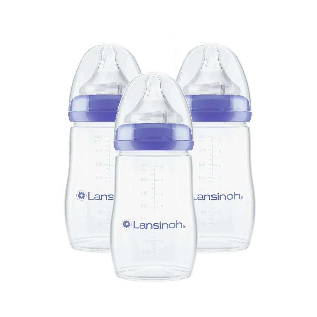 Pachet promo biberon M 240ml, 3 bucati, Lansinoh