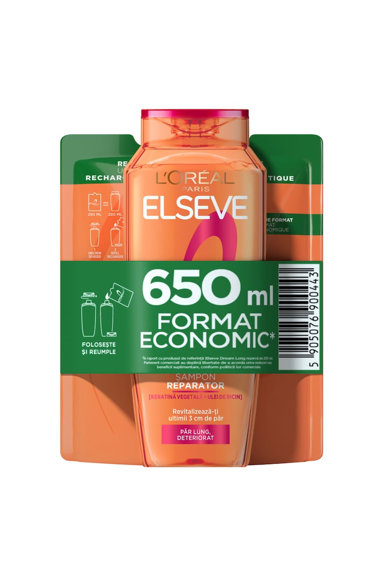 Pachet Sampon Dream Long, 400ml + 250ml, Elseve