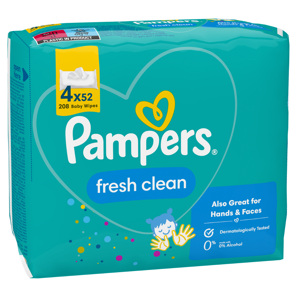 Pachet Servetele umede Fresh Clean, 208 bucati, Pampers
