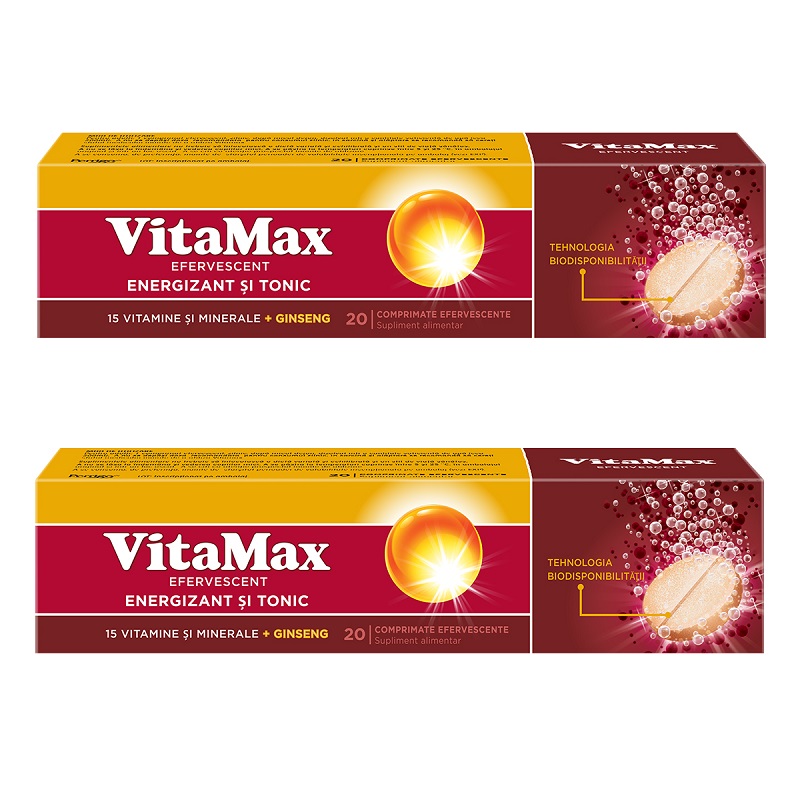 Pachet Vitamax Efervescent, Perrigo | 20 + 20 comprimate