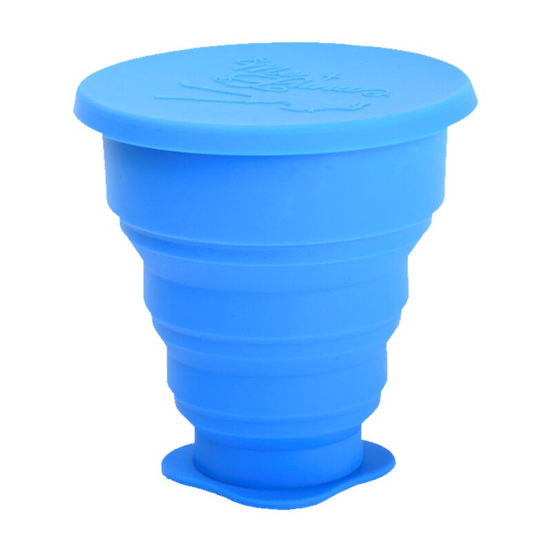 Pahar pliabil pentru igienizarea cupei menstruale 225ml Albastru
