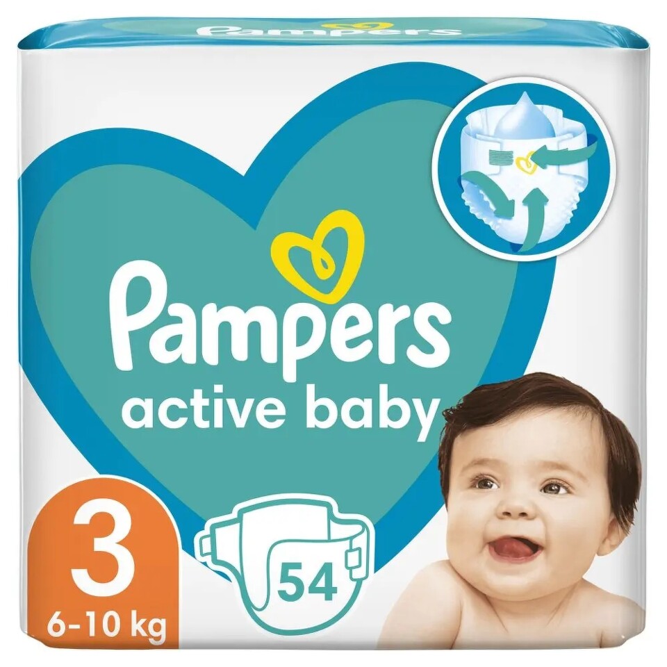 Pampers Active Baby nr.3, 6-10 kg, P&G | 56 bucati