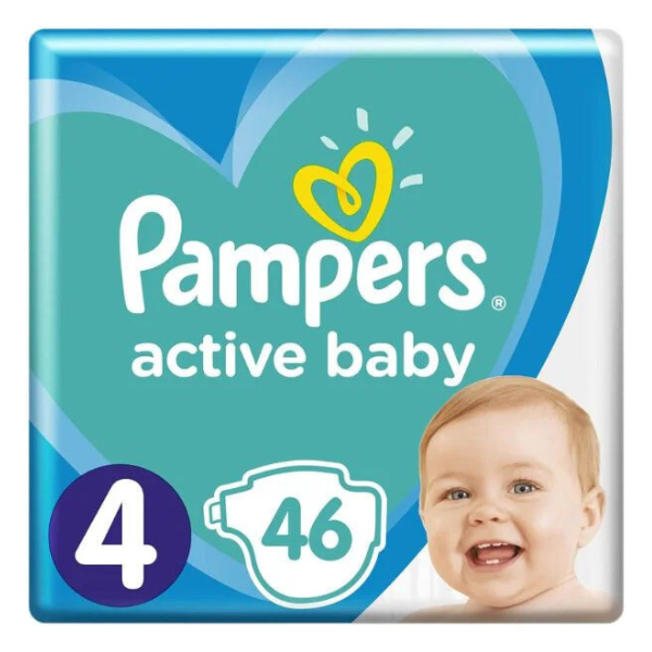 Pampers Active Baby nr.4, 9-14 kg, P&G | 46 bucati
