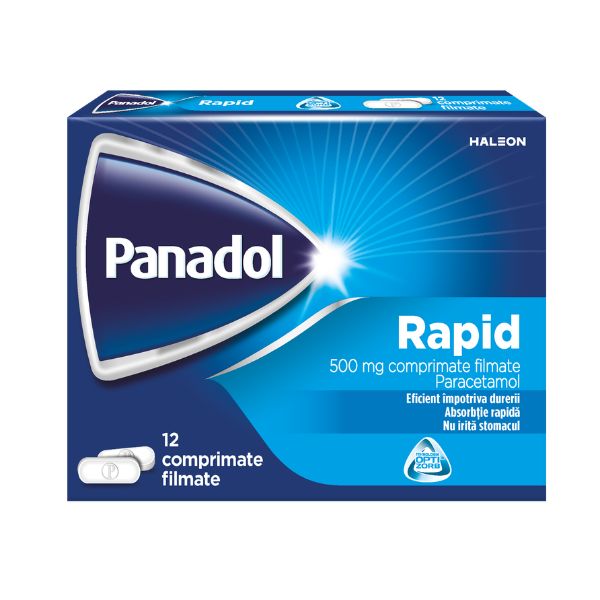 Panadol Rapid 500 mg, Haleon | 12 comprimate