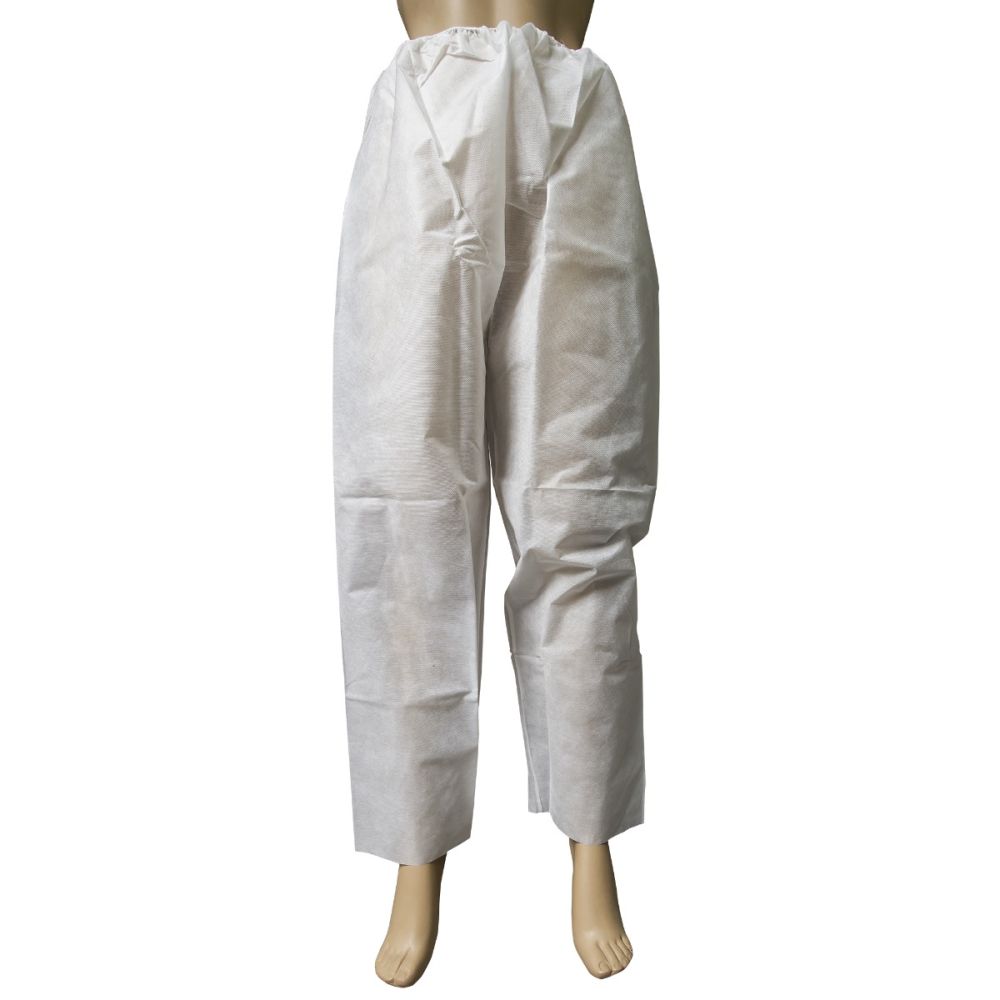 Pantaloni de protectie de unica folosinta PPSB, albi, SFI