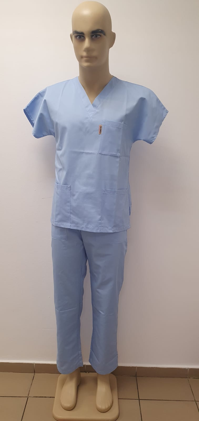 Pantaloni medicali de culoare albastra – model unisex - 52