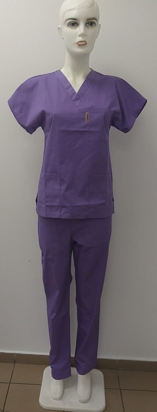 Pantaloni medicali de culoare lila- model unisex - 54