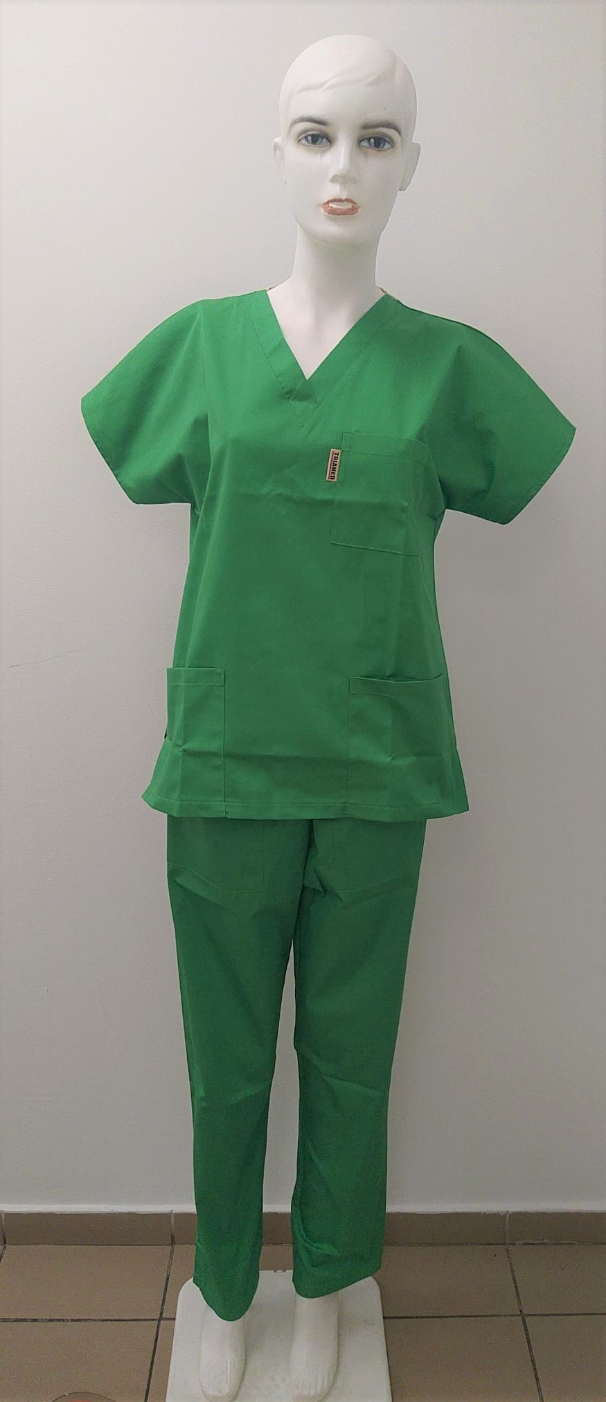 Pantaloni medicali de culoare verde- model unisex - 54