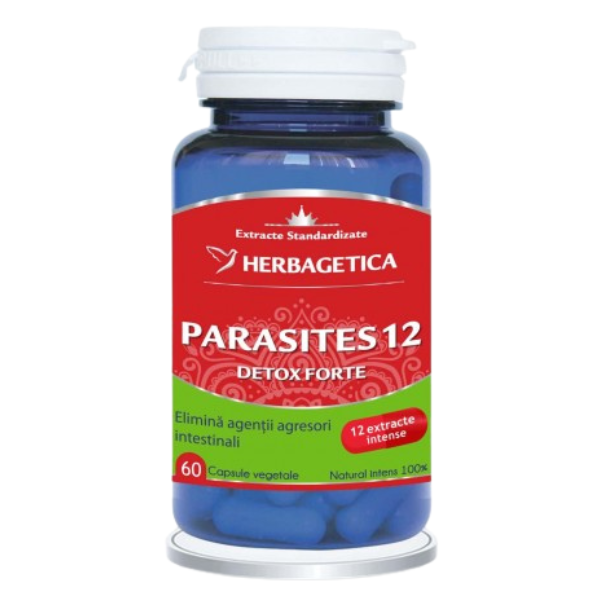 Parasites 12 Detox Forte, Herbagetica | 60 capsule