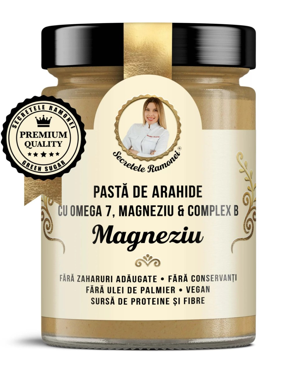 Pasta de arahide cu Omega 7, Magneziu marin si Complex de B, 350g, Laboratoarele Remedia