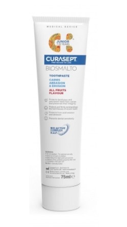 Pasta de dinti Biosmalto Junior 7-12 ani, 75ml, Curasept