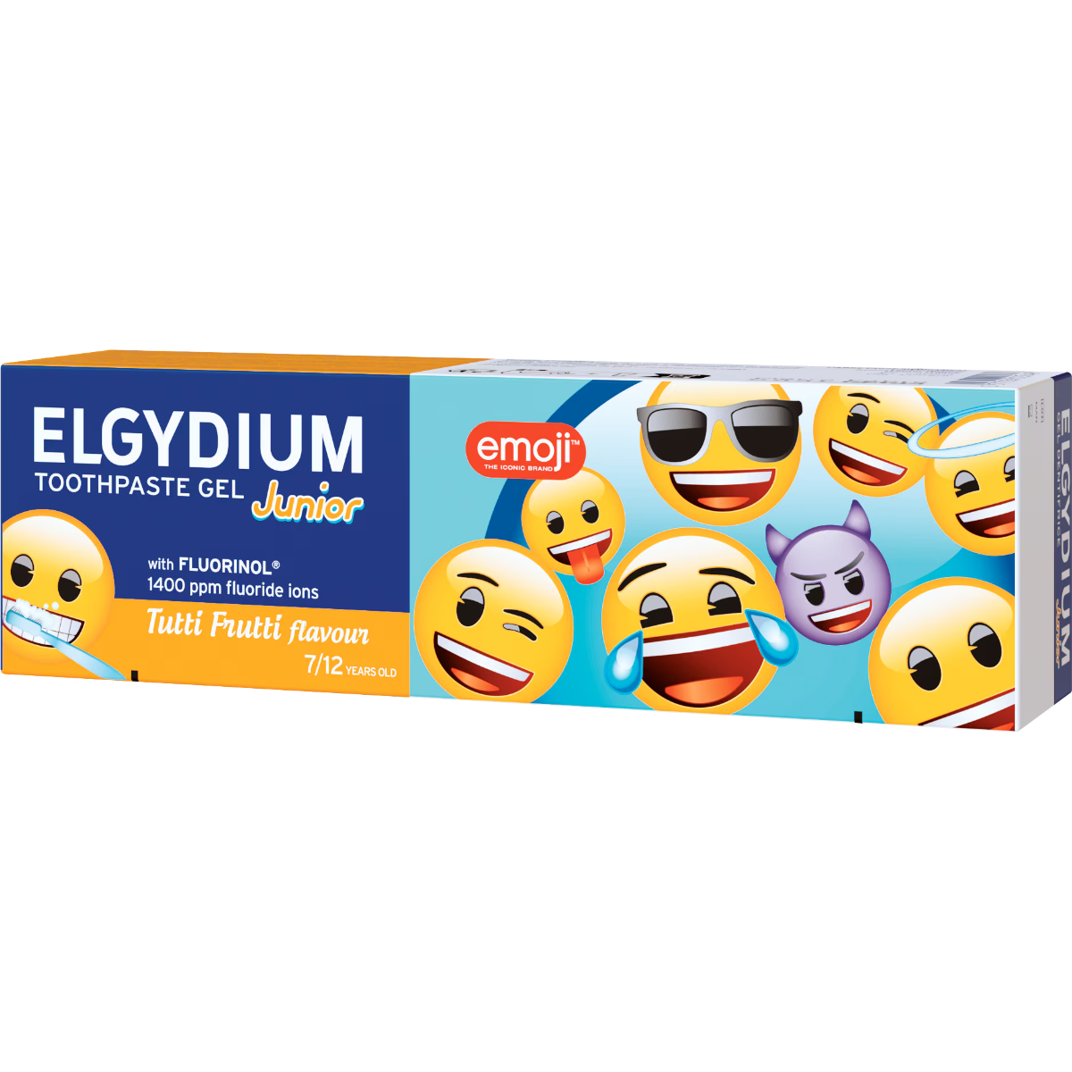 Pasta de dinti cu aroma tutti frutti Emoji pentru 7-12 ani, 50ml, Elgydium
