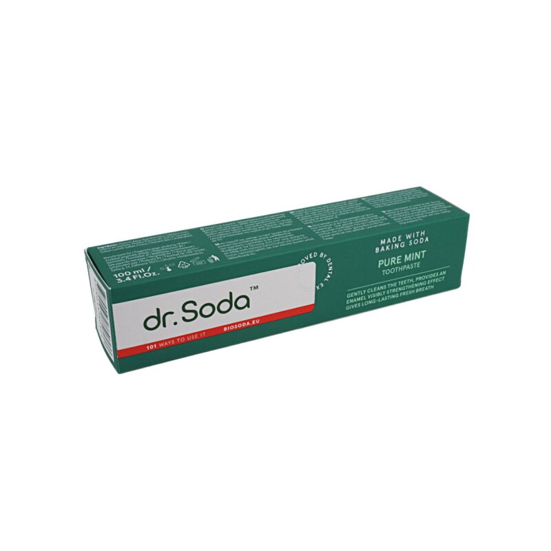 Pasta de dinti cu bicarbonat de sodiu Pure Mint 100ml Dr. Soda