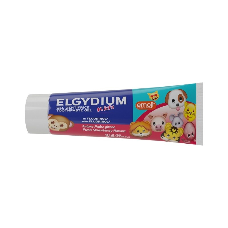 Pasta de dinti Kids Emoji cu aroma de capsuni, 3-6 ani, 50 ml, Elgydium