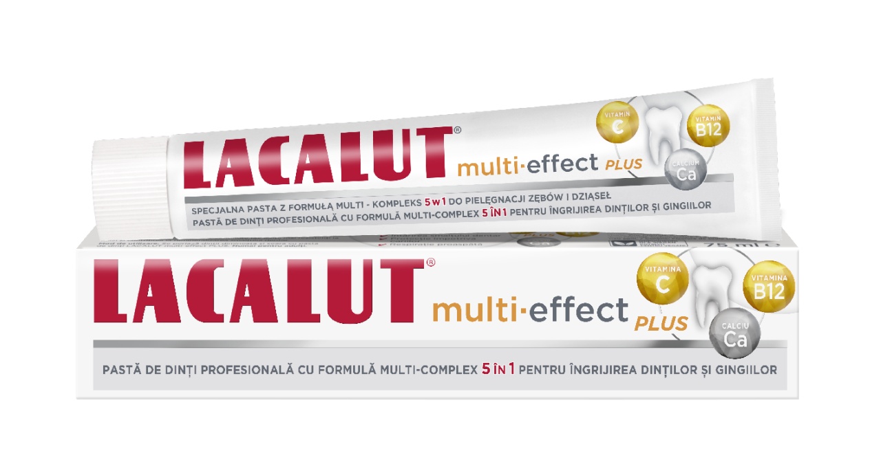 Pasta de dinti Lacalut Multi Effect Plus vitamine, 75ml, Theiss Naturwaren