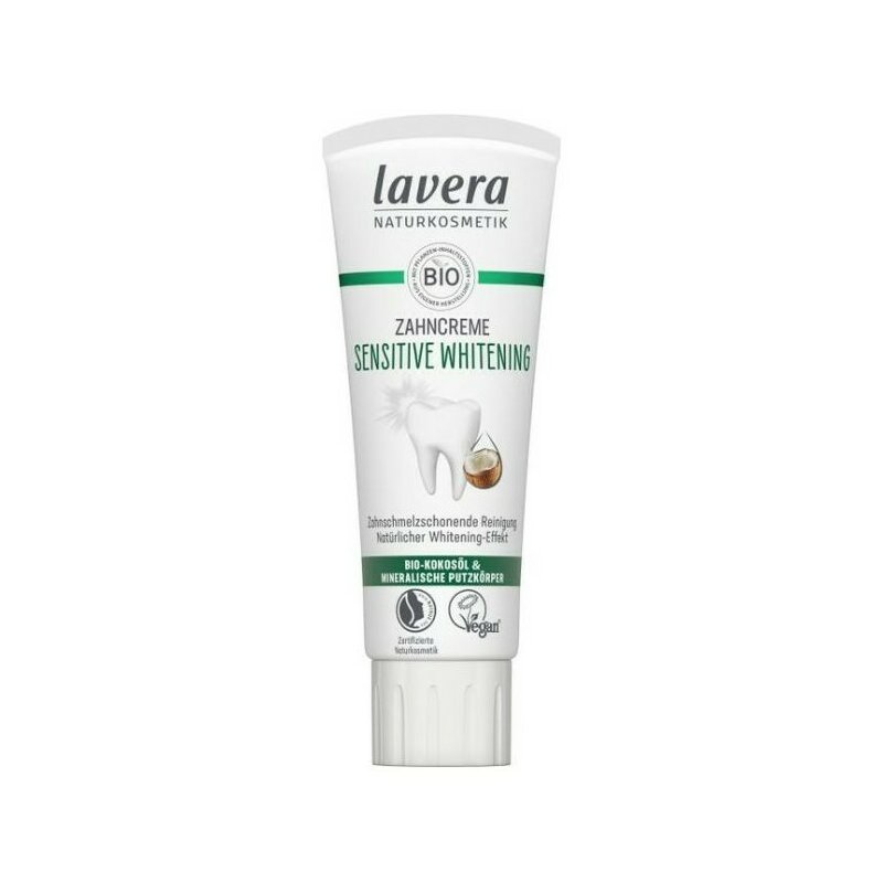 Pasta de dinti pentru albire cu ulei de cocos si minerale Sensitive Whitening 75ml Lavera