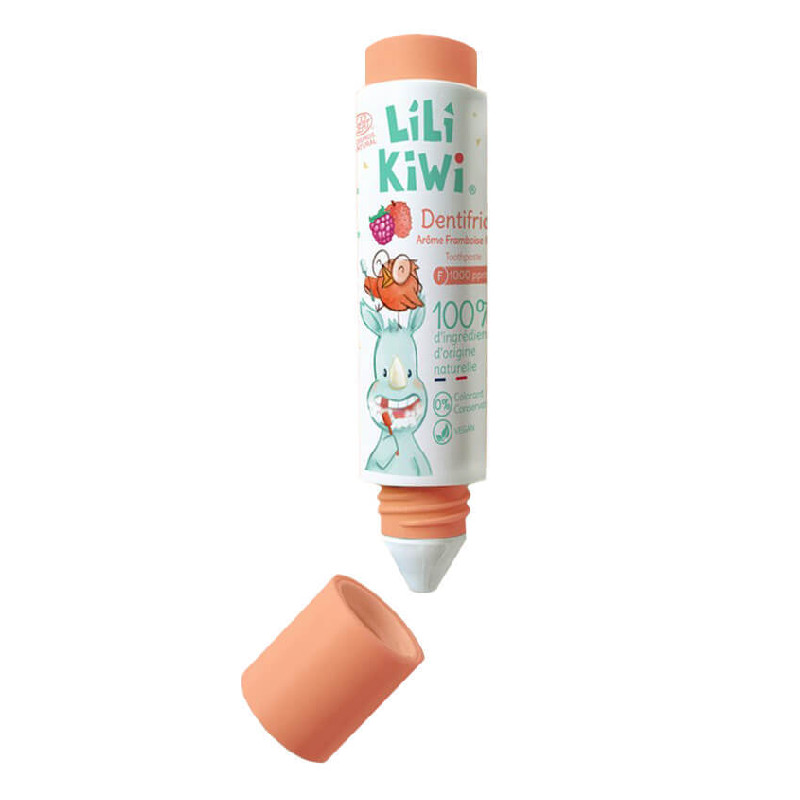 Pasta de dinti pentru copii, 3-12 ani, Zmeura si litchi, 30 ml, Lilikiwi
